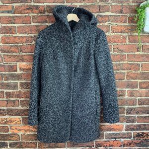 Bar III Gray Wool Blend Textured Hooded Coat